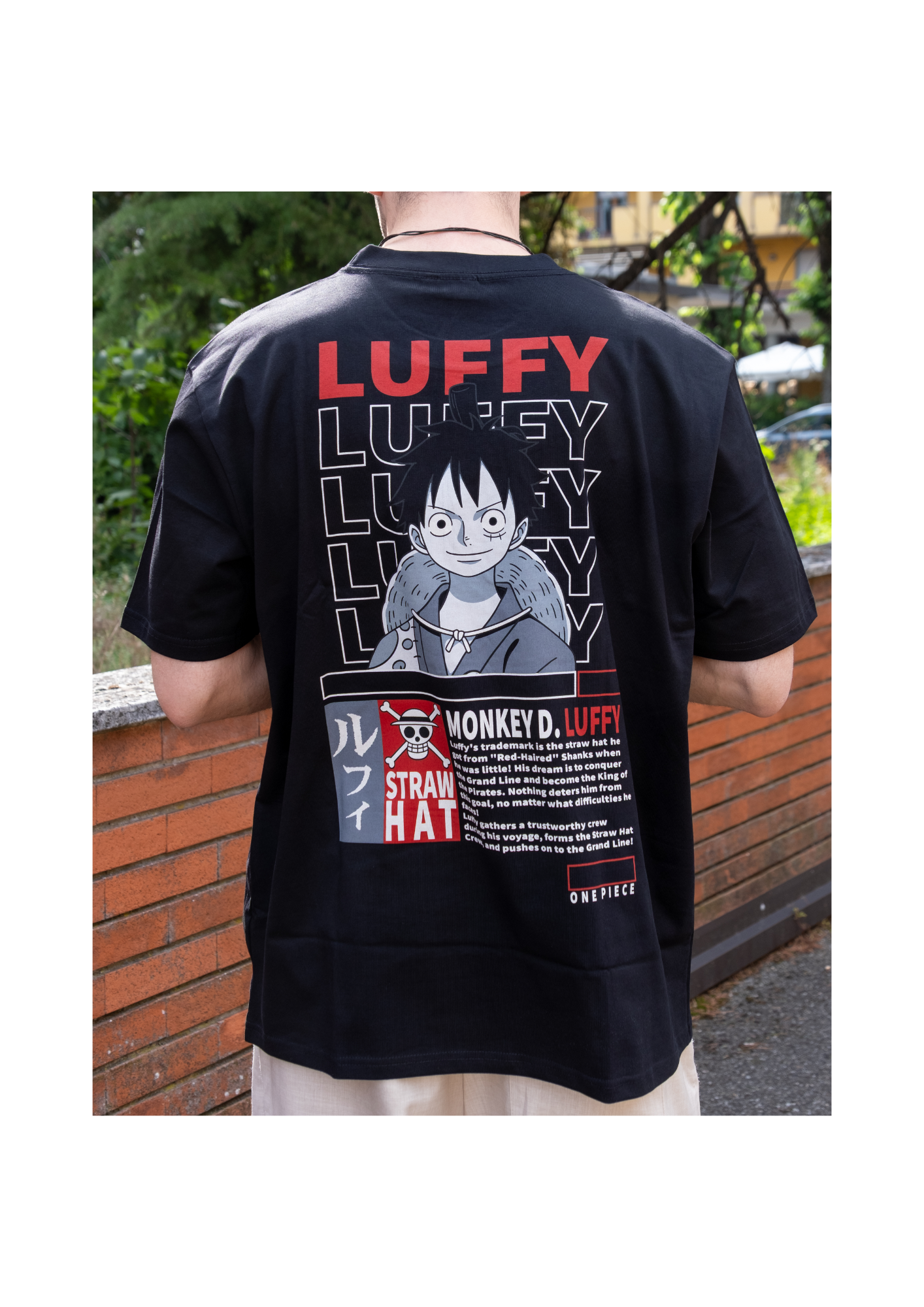 T-SHIRT ONE PIECE - MONKEY D. LUFFY - OVERSIZE