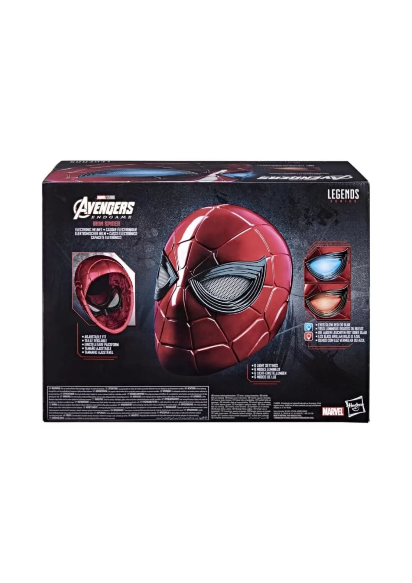 Marvel Legends Series Iron Man - Casco electrónico prémium con luz FX Marvel Legends Series Iron Man - Casco electrónico prémium con luz FX