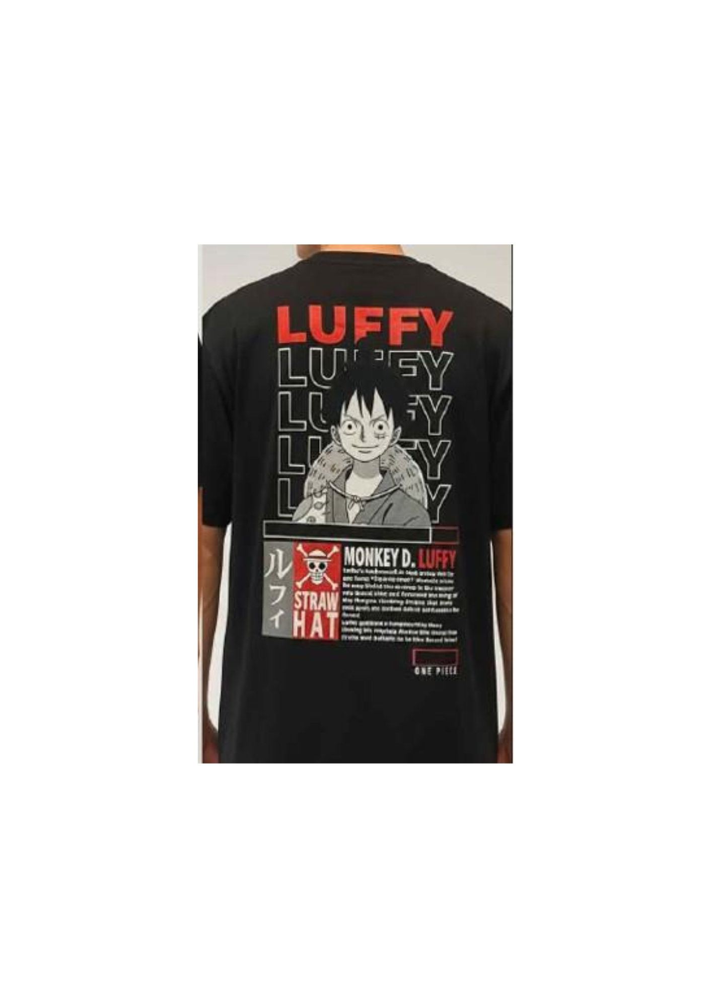 T-SHIRT ONE PIECE - MONKEY D. LUFFY - OVERSIZE